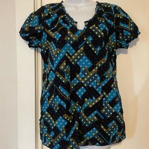 Geometric Patterned Women's Top